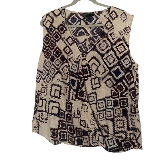 Forever 21 Plus Women’s Boho Western Geo Tank Plus Size XL - Picture 1 of 12